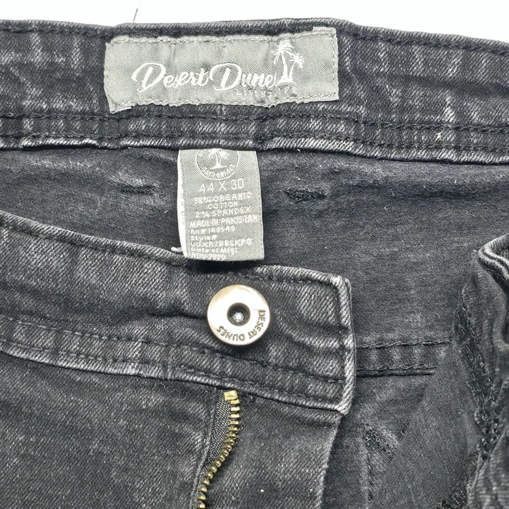 Desert Dunes Men's Black Denim Jeans Size 44X30 (40X29.5)